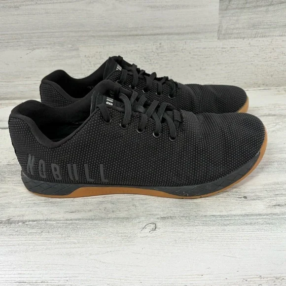 NOBULL Men’s Trainer Low Sneakers - Black with Gum Sole Men main image 3